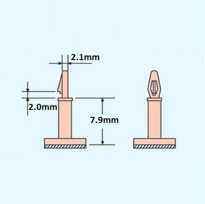Snap-In Adhesive PCB Feet - 3mm Hole (4 pack)